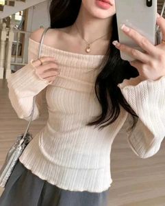 Off-Shoulder Long Sleeve Top