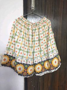 Pure Cotton Floral Skirt
