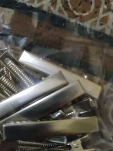 Silver Metal Hair Clips - Set of 12