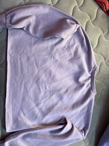 Cropped Lavander Cute Sweatshirt