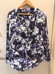 Beautiful Floral Print Draped Imported Top