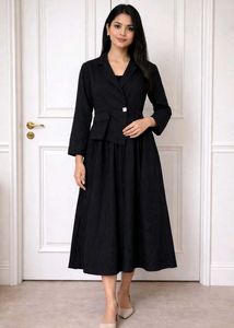 Chic Black Blazer Dress