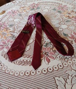 New French Burgundy Silk Tie
