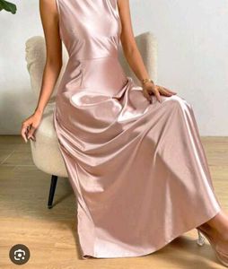 Long Satin Dress Gown Cocktail Prom