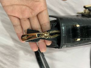 Van Heusen Black Croc Embossed Bag