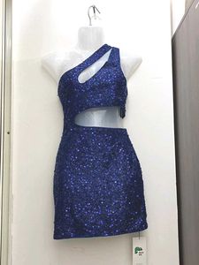 Sequin One-Shoulder Dress