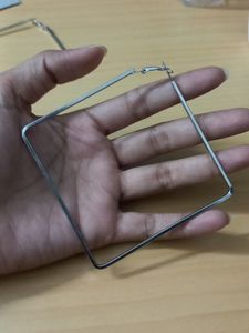 Square Shape Hoop Earrings
