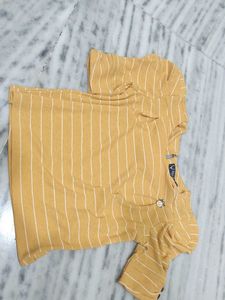 Striped Mustard Top