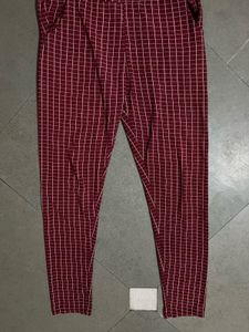 Maroon Plaid Pants
