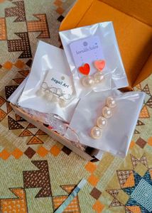 Unique Earings Studs 3 Piece Of Set