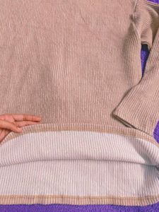 Tan Turtleneck Top