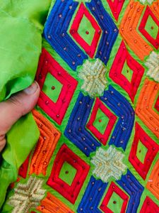 Pure Crepe Semi stitch Dress Material