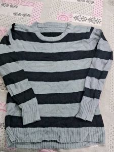 Striped Grey & Black Sweater