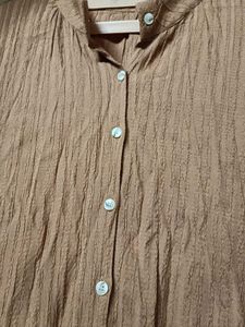 Brown Maxi Shirt Dress