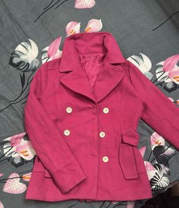 Pink Peacoat Jacket