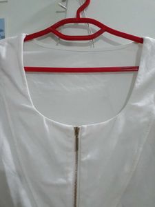 White Corset Long Sleeve Top