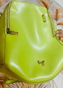 Baggit Brand Green Sling Cum Bagpack Office Style
