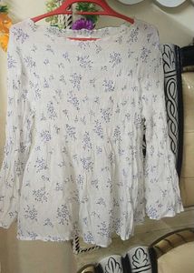 Floral Print Bell Sleeve Blouse