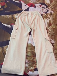 Beige Track Pants
