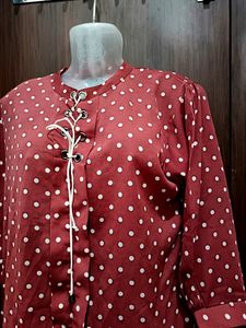Classy Sassy Doted Print Top💞 | L Size