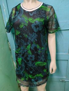 Floral Print Sheer Dress