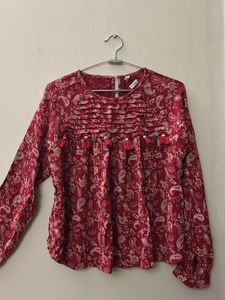 Beautiful red printed top