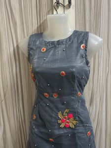 Embroidered Plazo Suit Set