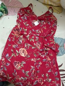 Red Flower Dress 👗