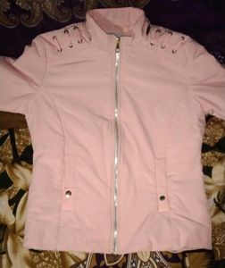 Beautiful Peach Colour Puff Jacket For Girls