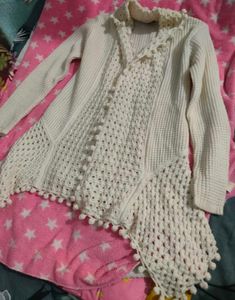 Vintage Cream Knit Cardigan