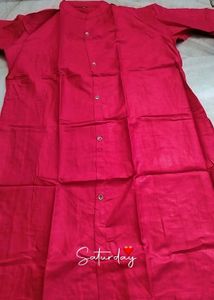 Red Cotton Kurta