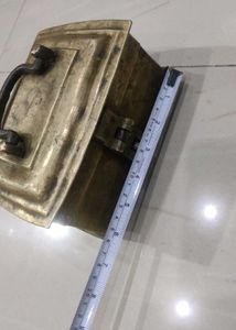 Old Brass Box One Side Little Bend