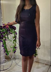 Sparkling Navy Bodycon Dress