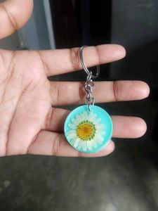 Floral Resin Keychain