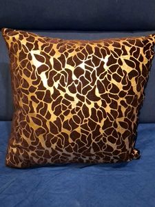 Brown &amp; Gold Animal Print Pillow