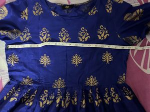 Blue &amp; Gold Kurta Set