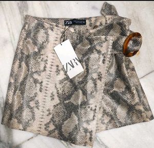 Zara Animal Print Skort
