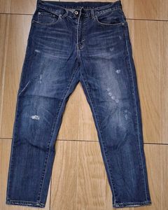Distressed Blue Denim Jeans