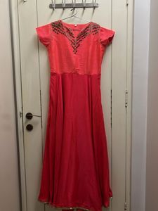 Beautiful Festive Flared Gown Set With Bottoms