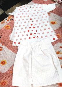 Girls&#39; Polka Dot Dress &amp; Skirt Set