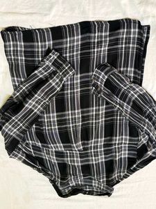 Checked Black &amp; White Shirt