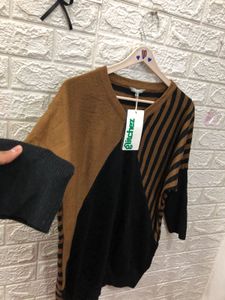Stylish Color Block Knit Top