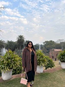 Brown Faux Fur Trim Jacket