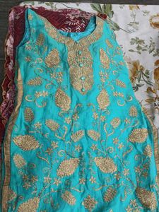 Elegant Blue & Gold Kurta