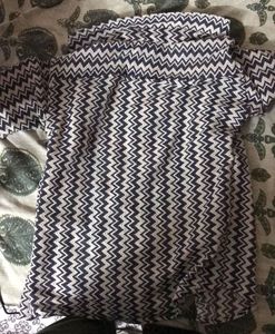 New Zigzag Print Short Sleeve Shirt