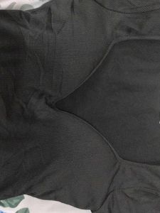 Black Ribbed Padded Top