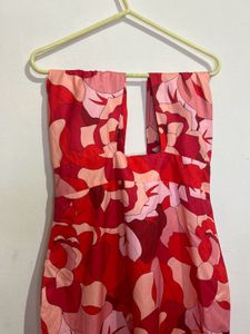 Floral Halter Midi Dress