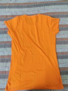 Orange Colour T Shirt For Women