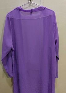 Purple Sheer Cardigan