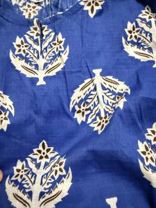 Printed Blue Kurta xs size good quality unused
